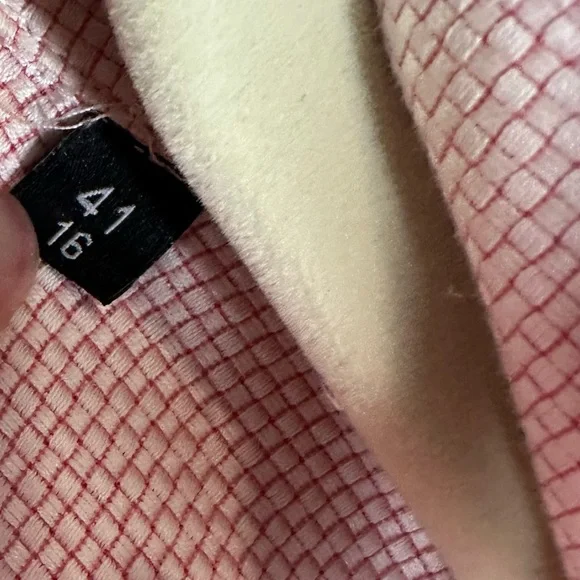 MENS. Hugo Boss Slim Fit Tailored Shirt - Light Pink Checkered Pattern EUC - Picture 4 of 7